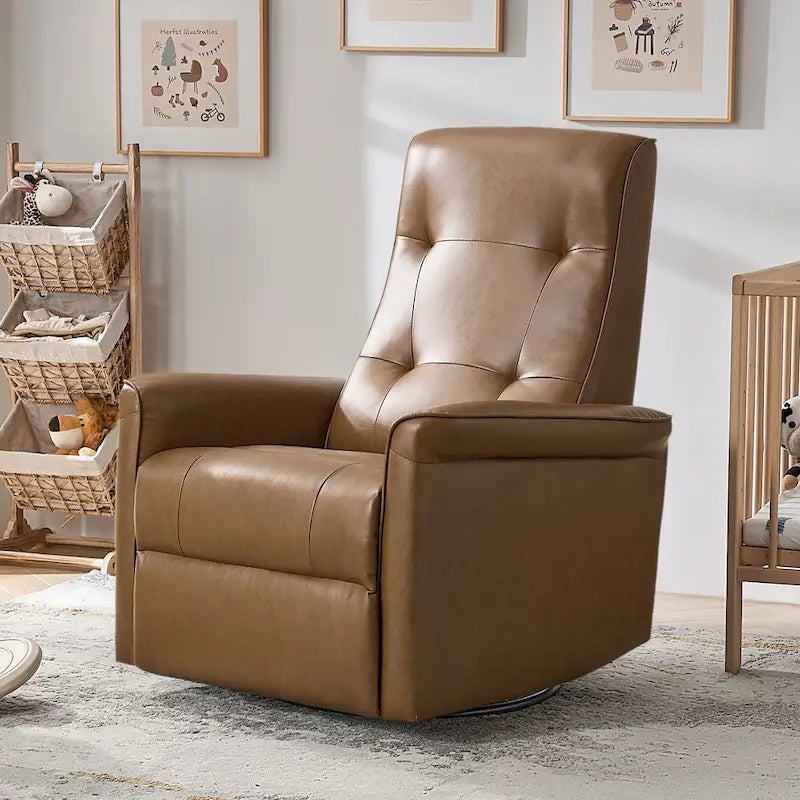 Fauteuil inclinable électrique pivotant en similicuir moderne Valentin avec ports USB par HULALA HOME