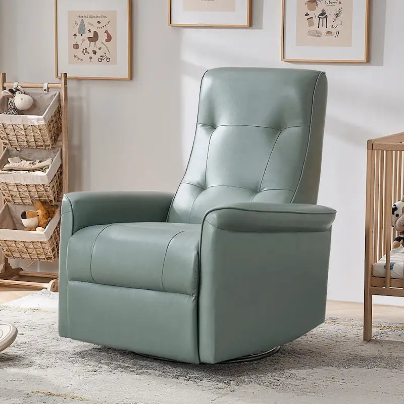 Fauteuil inclinable électrique pivotant en similicuir moderne Valentin avec ports USB par HULALA HOME