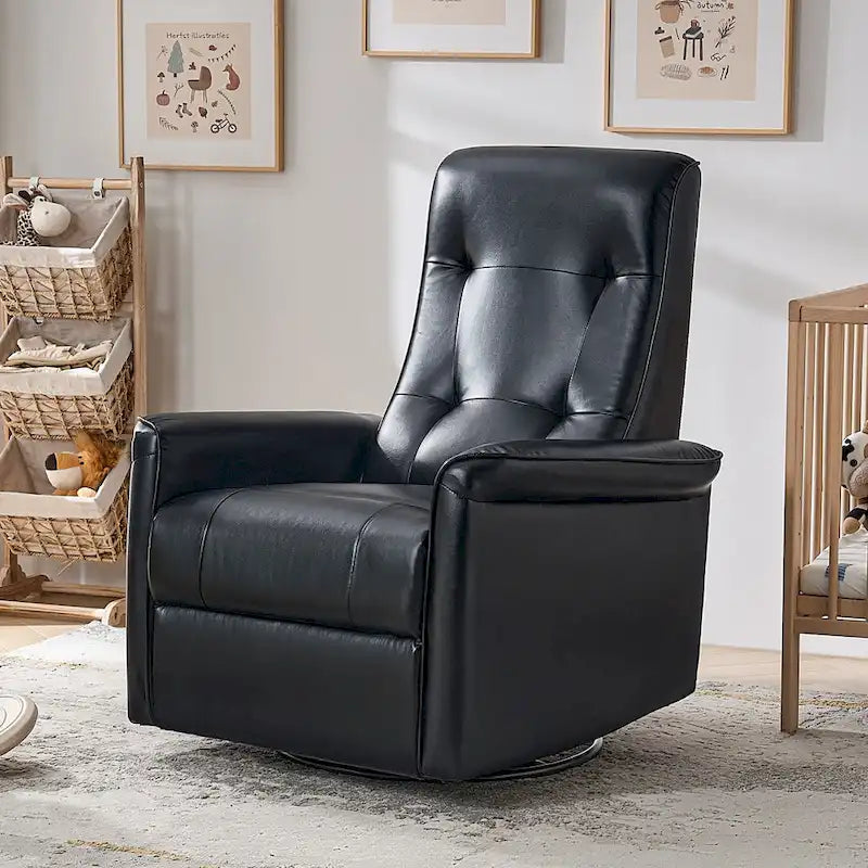 Fauteuil inclinable électrique pivotant en similicuir moderne Valentin avec ports USB par HULALA HOME