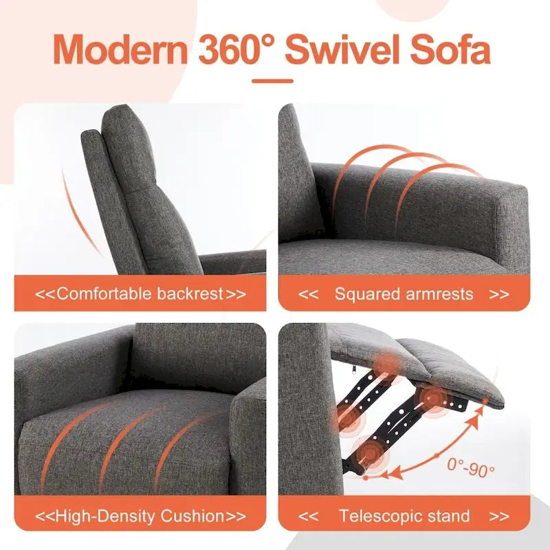 Fauteuil inclinable manuel en tissu Winback - Canapé simple