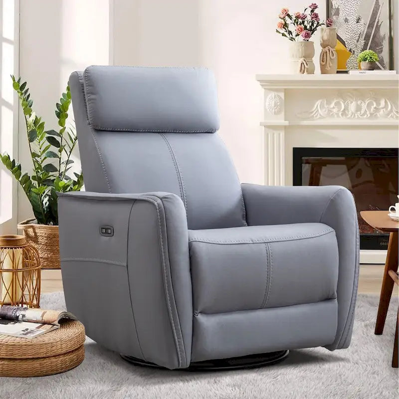 Fauteuil inclinable, pivotant et berçant large de 32,3 po avec ports USB