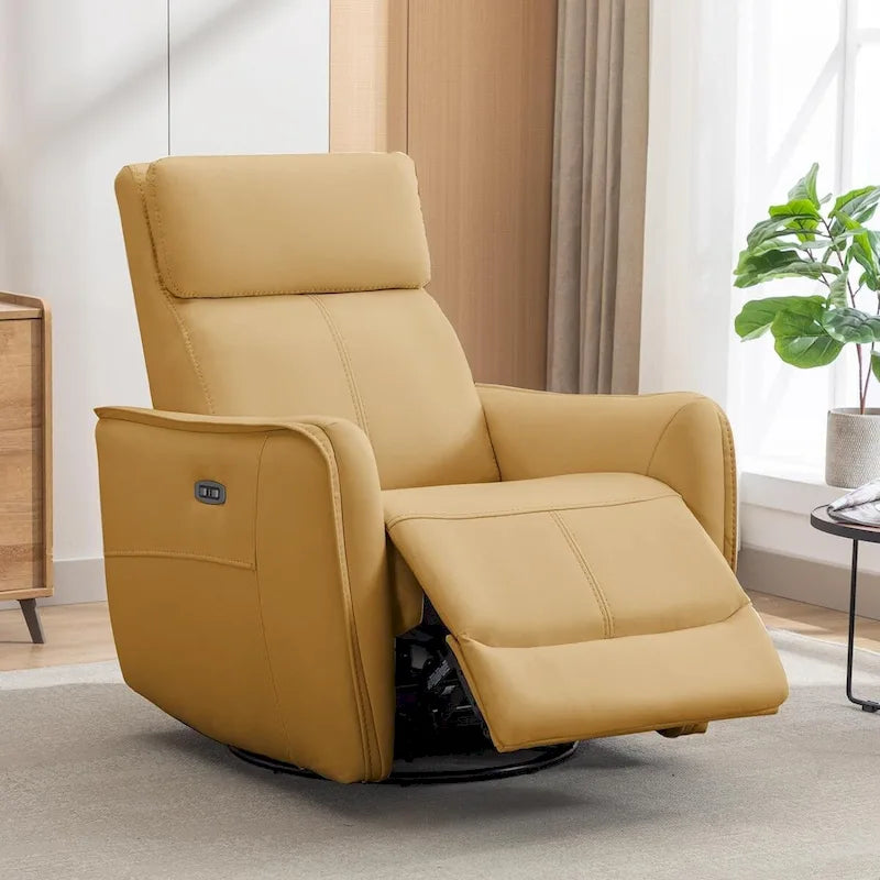 Fauteuil inclinable, pivotant et berçant large de 32,3 po avec ports USB