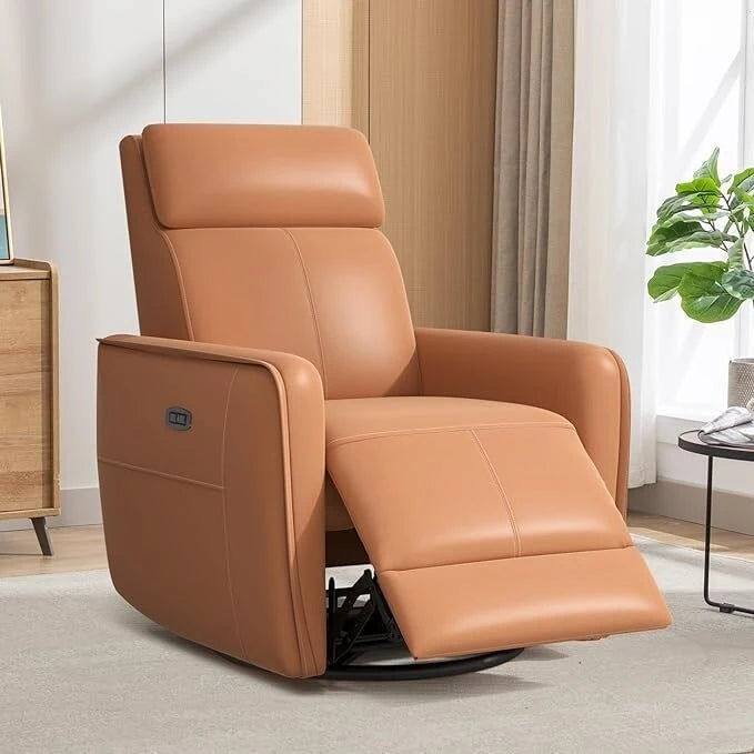 Fauteuil inclinable, pivotant et berçant large de 32,3 po avec ports USB