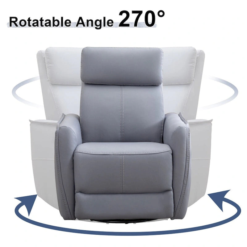 Fauteuil inclinable, pivotant et berçant large de 32,3 po avec ports USB