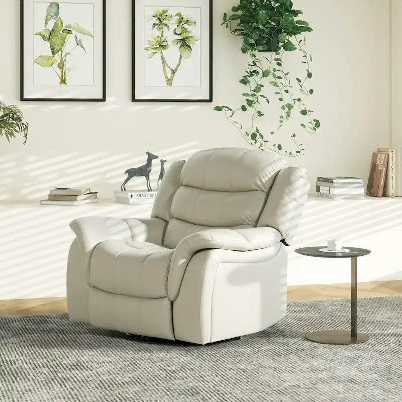 Fauteuil inclinable pivotant et coulissant manuel Rover 41,5 en similicuir