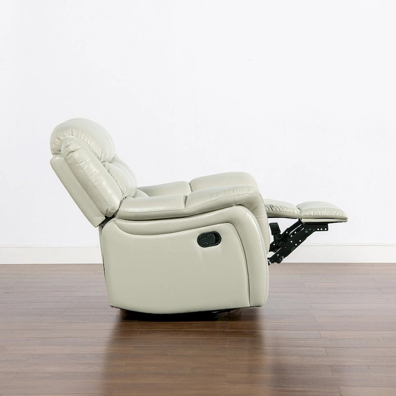 Fauteuil inclinable pivotant et coulissant manuel Rover 41,5 en similicuir