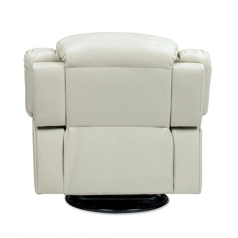 Fauteuil inclinable pivotant et coulissant manuel Rover 41,5 en similicuir