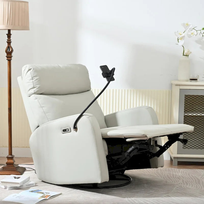 Fauteuil inclinable, pivotant et berçant 270Power, canapé inclinable électrique avec ports USB, fauteuil pivotant et berçant motorisé