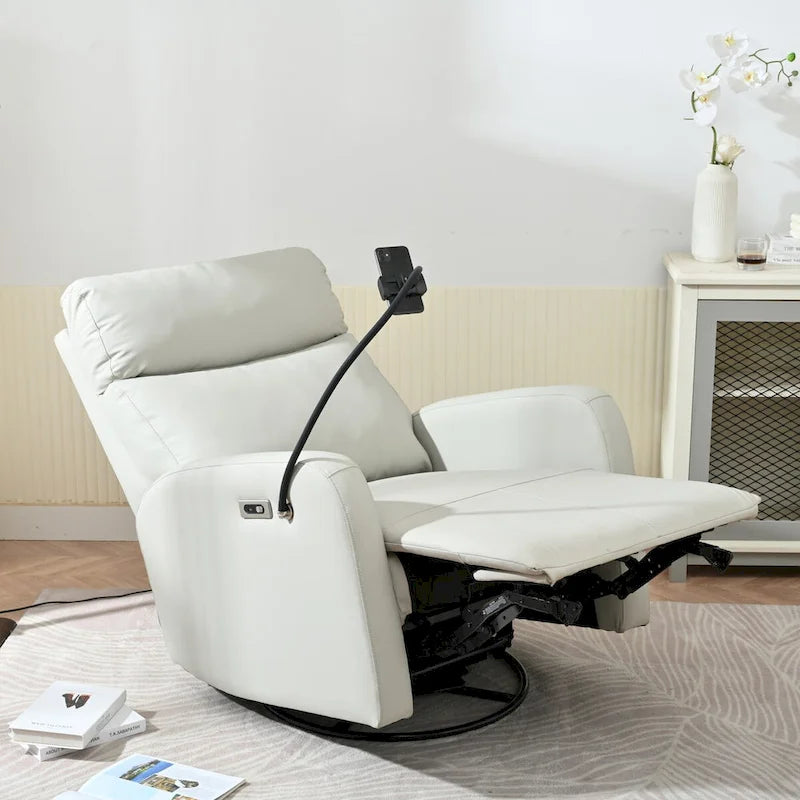 Fauteuil inclinable, pivotant et berçant 270Power, canapé inclinable électrique avec ports USB, fauteuil pivotant et berçant motorisé