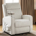 Fauteuil inclinable motorisé Darrell Modern Lift Assist avec massage, chauffage, port de charge et plateau en bois massif par HULALA HOME