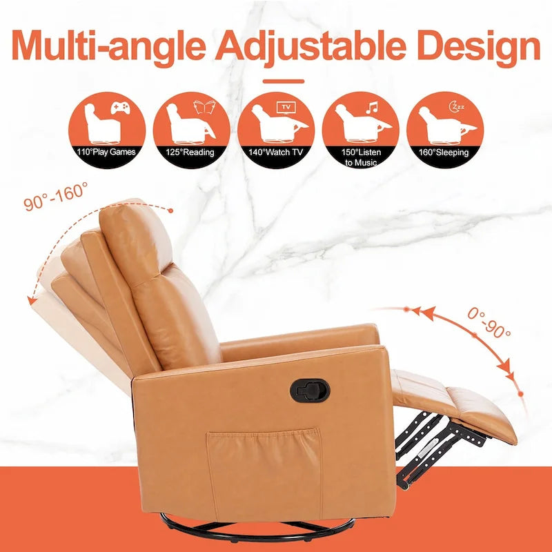 Fauteuil inclinable manuel Winback Monoplace, 8 modes de massage différents, Marron