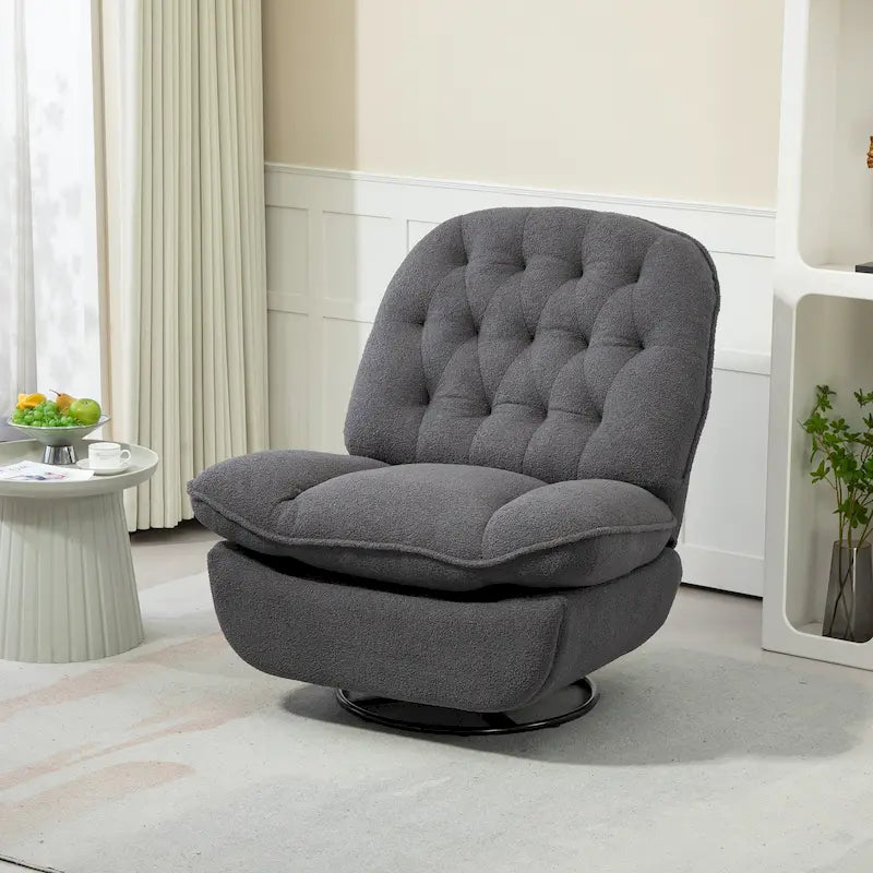 Fauteuil inclinable pivotant à 360 degrés en chenille moderne, ensemble de 1