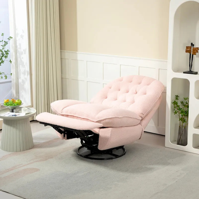Fauteuil inclinable pivotant à 360 degrés en chenille moderne, ensemble de 1