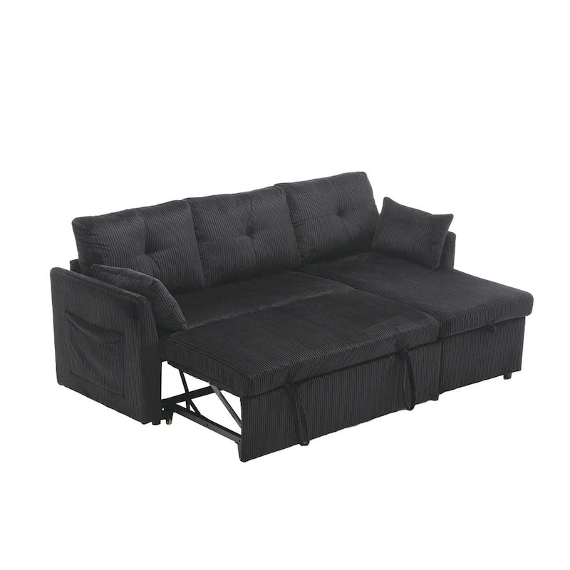 Le canapé de rangement en L se transforme en fauteuil inclinable