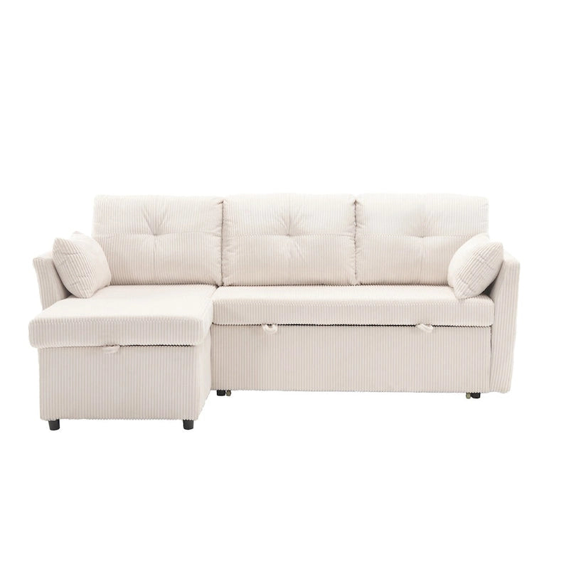 Le canapé de rangement en L se transforme en fauteuil inclinable