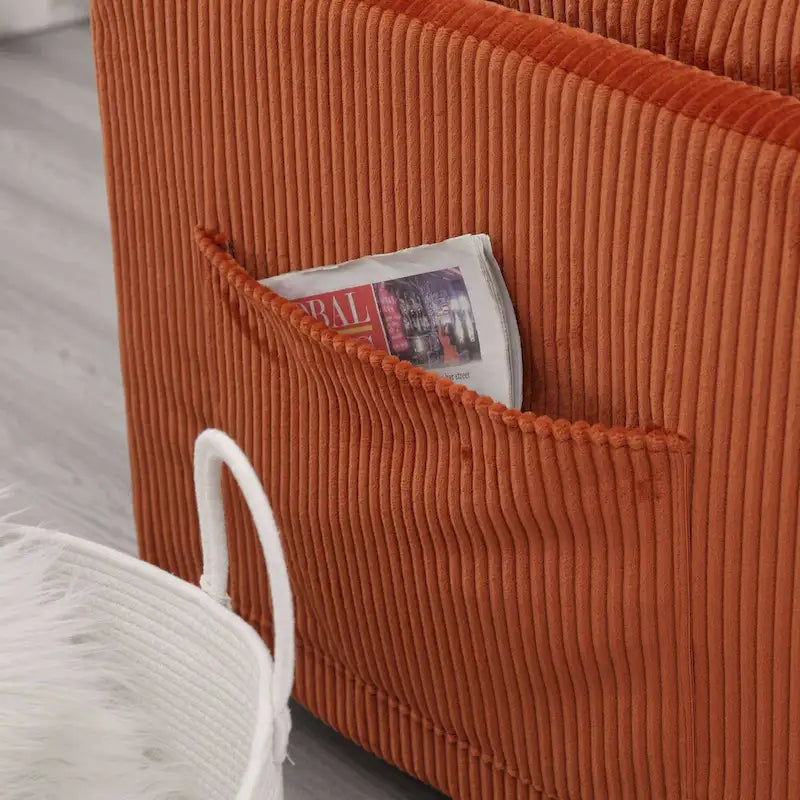 Le canapé de rangement en L se transforme en fauteuil inclinable