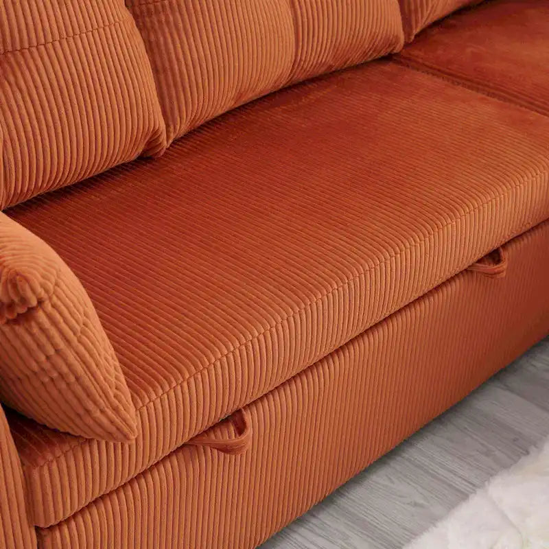 Le canapé de rangement en L se transforme en fauteuil inclinable