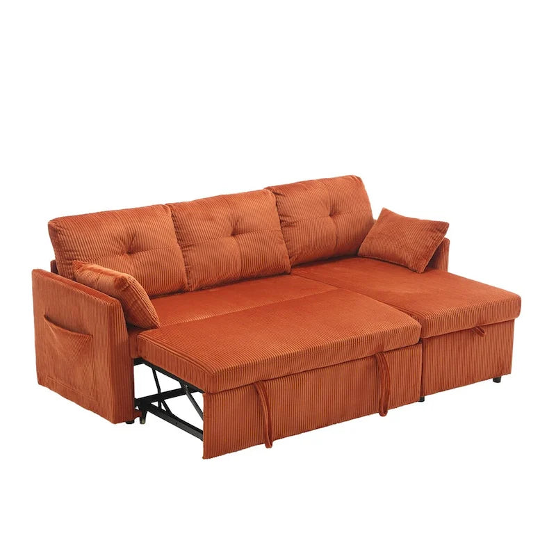 Le canapé de rangement en L se transforme en fauteuil inclinable