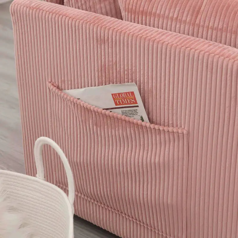 Le canapé de rangement en L se transforme en fauteuil inclinable