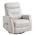 HOMYKA Fauteuil Inclinable Pivotant en Similicuir avec Port USB