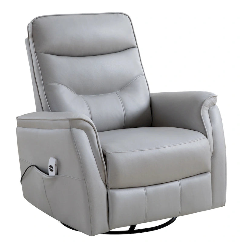 HOMYKA Fauteuil Inclinable Pivotant en Similicuir avec Port USB