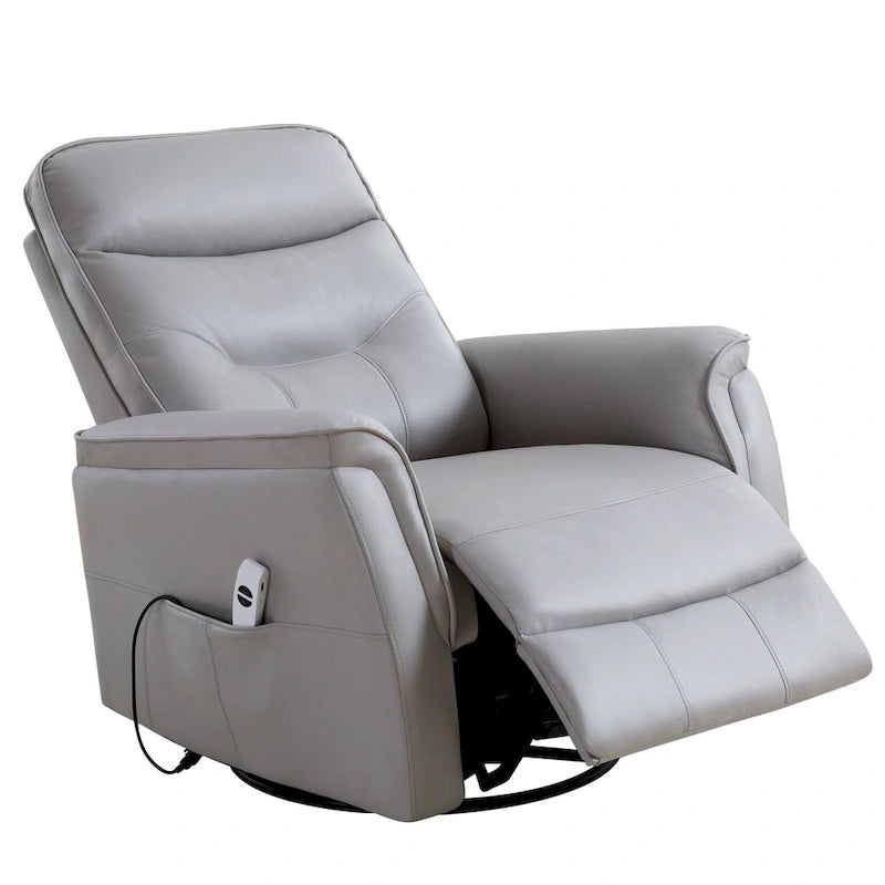 HOMYKA Fauteuil Inclinable Pivotant en Similicuir avec Port USB