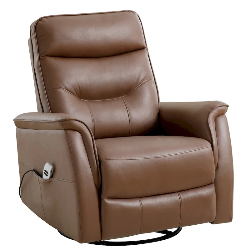 HOMYKA Fauteuil Inclinable Pivotant en Similicuir avec Port USB