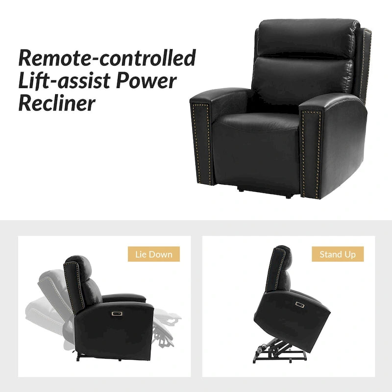 Fauteuil inclinable releveur massant et chauffant Power Modern avec ports de chargement par HULALA HOME