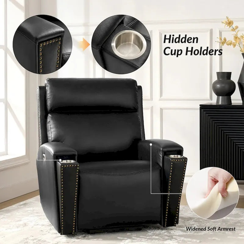 Fauteuil inclinable releveur massant et chauffant Power Modern avec ports de chargement par HULALA HOME