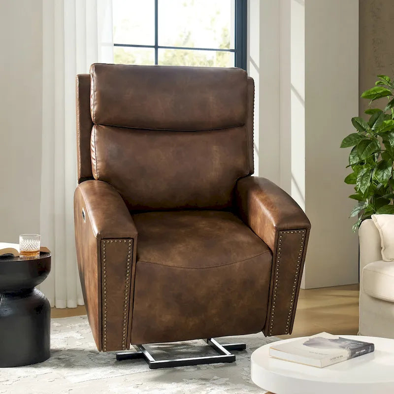 Fauteuil inclinable releveur massant et chauffant Power Modern avec ports de chargement par HULALA HOME