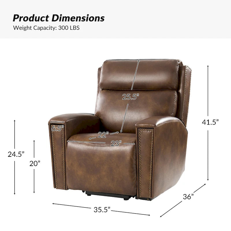 Fauteuil inclinable releveur massant et chauffant Power Modern avec ports de chargement par HULALA HOME