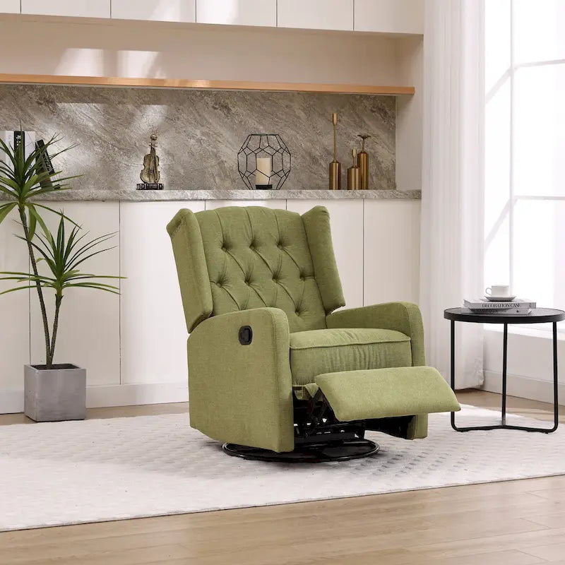 Fauteuil inclinable berçant pivotant à 360 degrés HOMEFUN pour chambre à coucher, salon