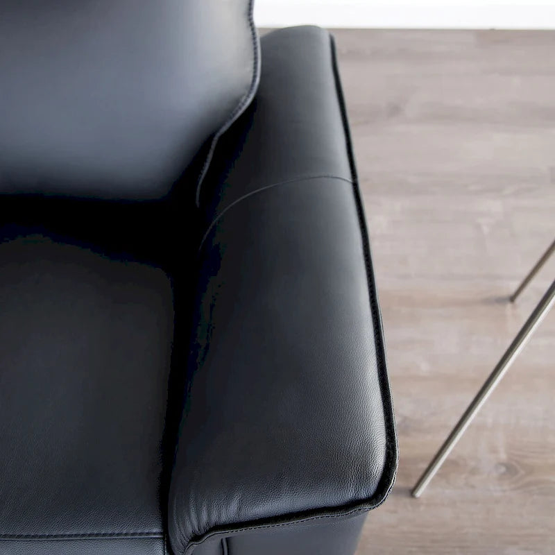 Fauteuil inclinable manuel Marty Modern de Furniture of America en cuir assorti
