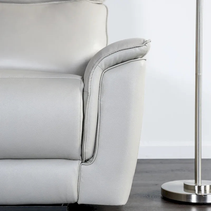 Fauteuil inclinable manuel Marty Modern de Furniture of America en cuir assorti