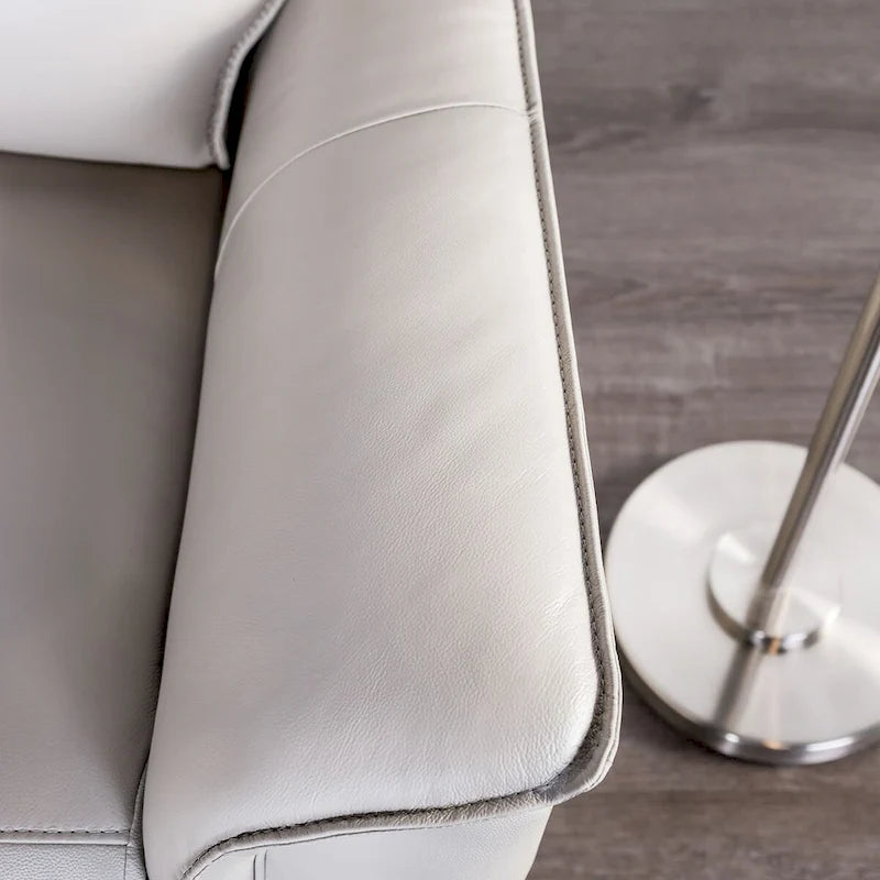 Fauteuil inclinable manuel Marty Modern de Furniture of America en cuir assorti