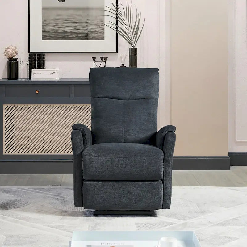 Fauteuil inclinable électrique Kai Modern Blue contemporain avec chargeur