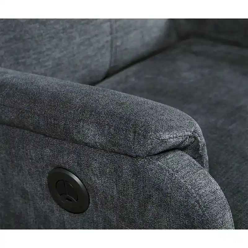 Fauteuil inclinable électrique Kai Modern Blue contemporain avec chargeur